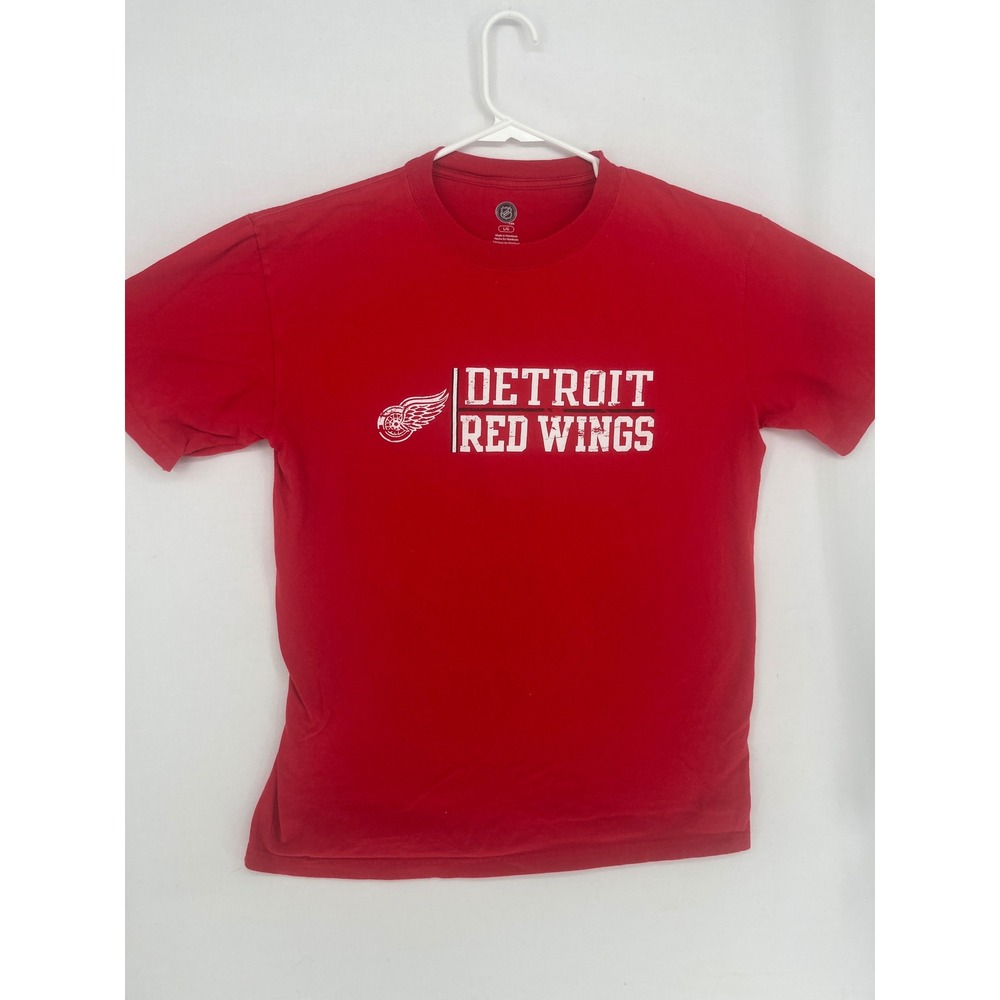 Detroit Red Wings NHL T-Shirt Mens Large Red Short Sleeve Cotton Graphic Tee